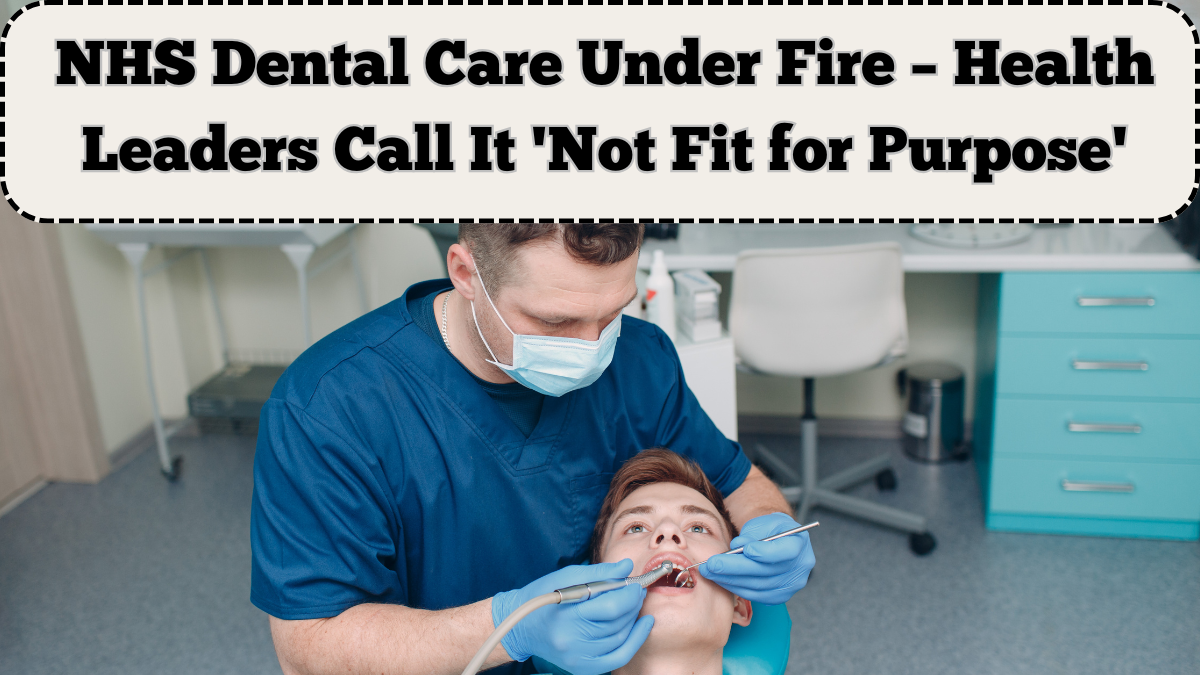 NHS Dental Care Under Fire – Health Leaders Call It 'Not Fit for Purpose'